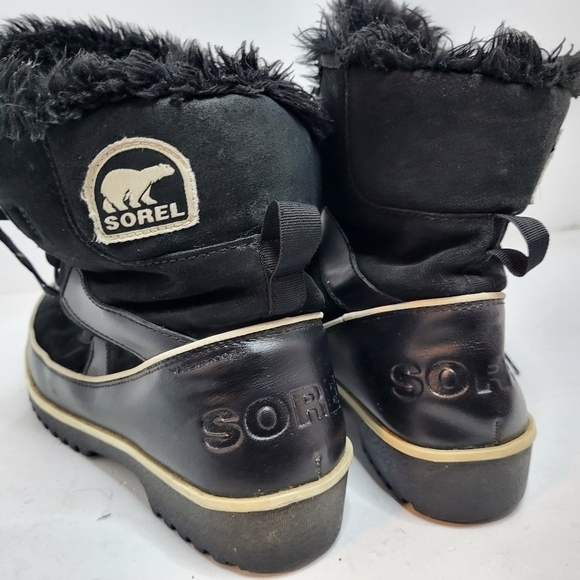 Sorel Black Winter Boot Size 8 - Picture 8 of 12